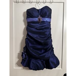 Interlude USA Sz 8 Navy/purple Vintage 90’s Prom Wedding NWT Removable Straps